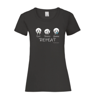 T-shirt Eeat Sheep Game Repeat - ladies fit